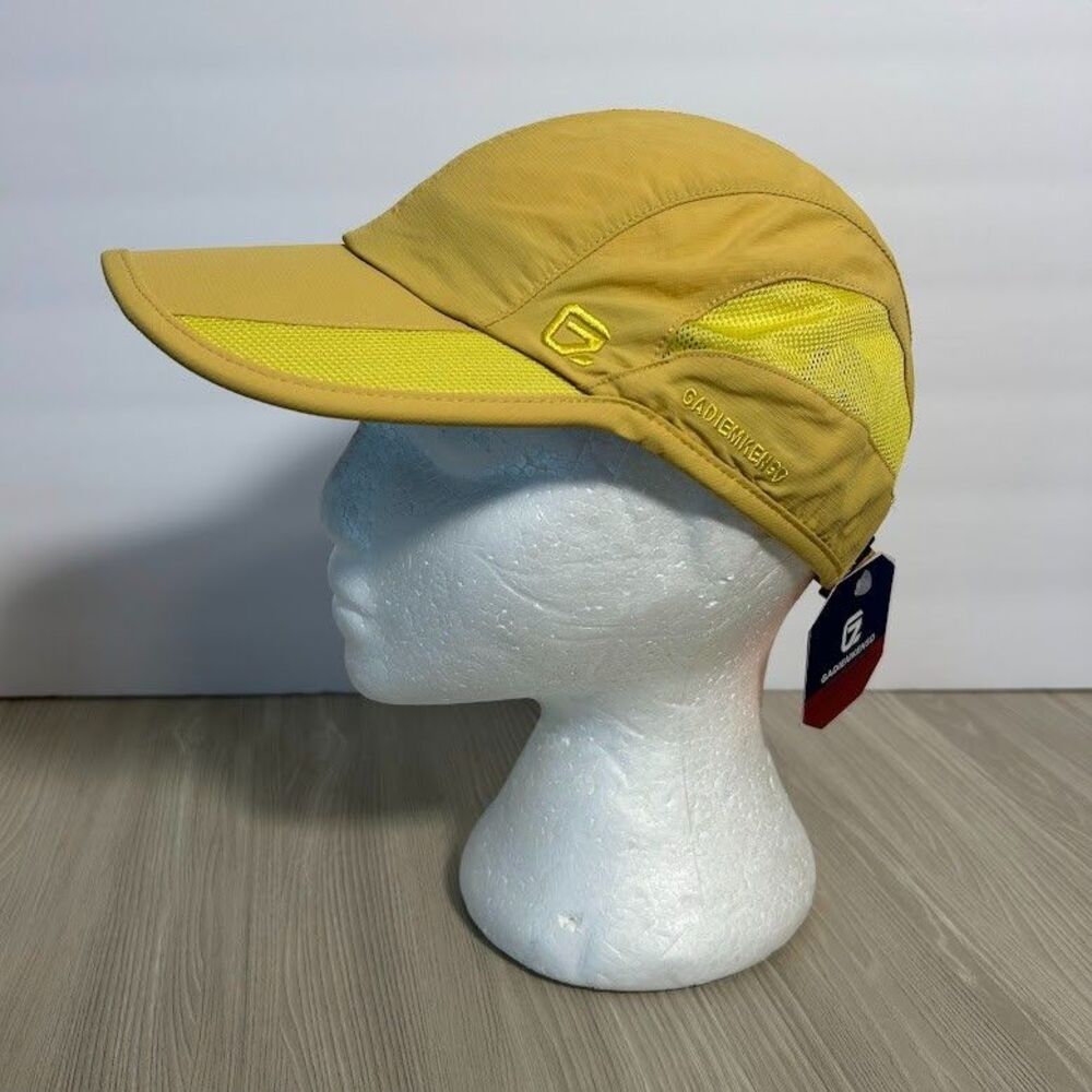 NEW GADIEMKENSD Outdoor Running Hat UPF +50 Protection Yellow Packable NWT